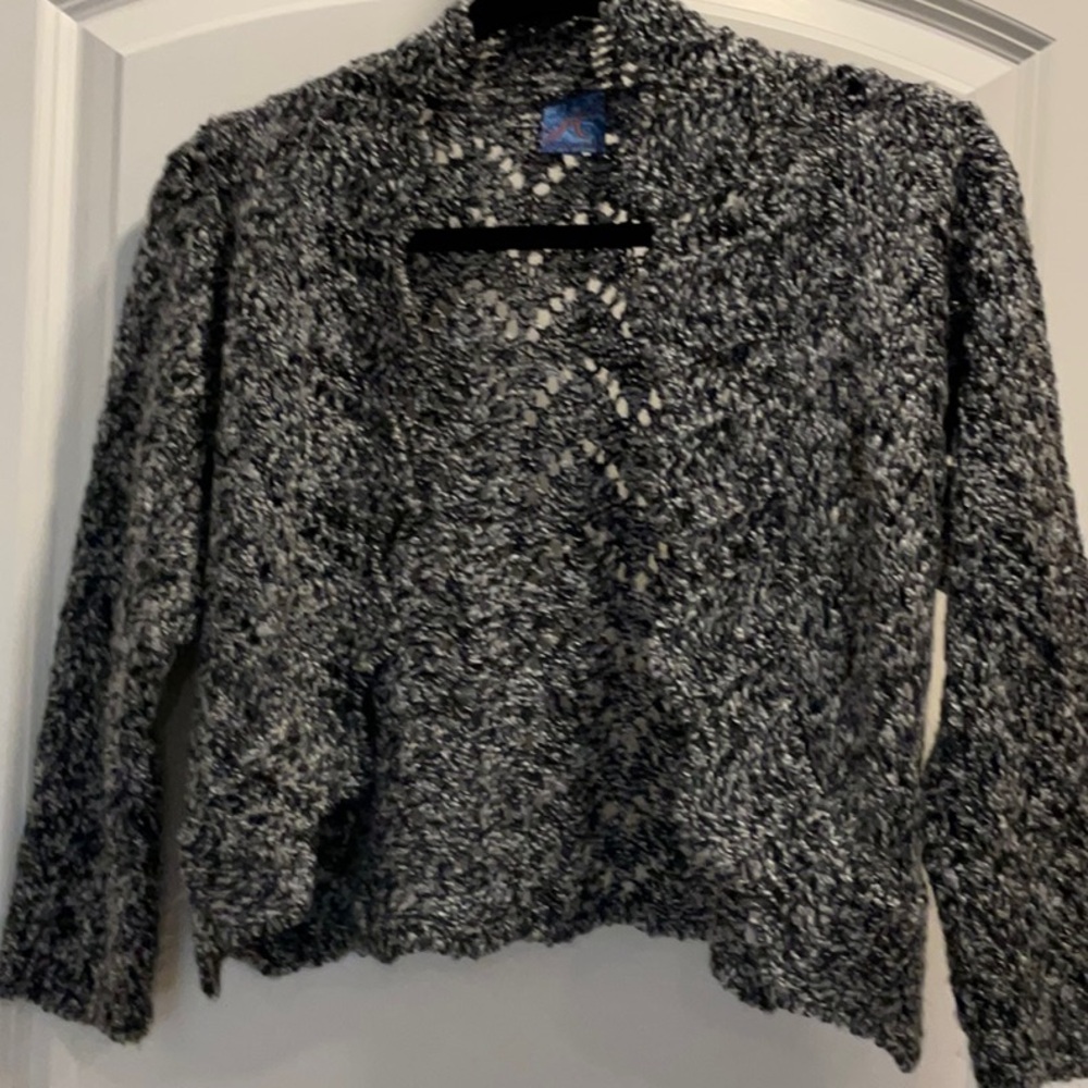 Women's Soft Black and Gray Sweater for over a dress